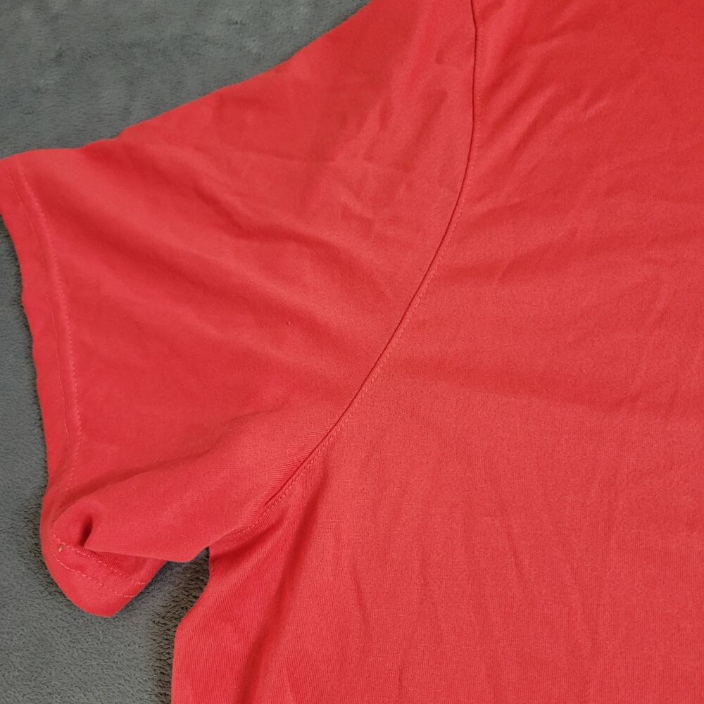Nike Shirt Mens Size XXL Red Games End Traing Doesn't Center Swoosh Logo Dri Fit